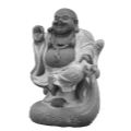 Happy boeddha grijs-zwart