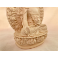 Medicine buddha Bhaisajyagura Statuette 12cm  White resin