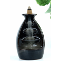 Backflow wierook brander / houder waterval zwart keramiek 2# inclusief 12 gratis Wierook Kegels 