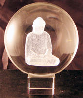 Kristallen bol met tai boeddha