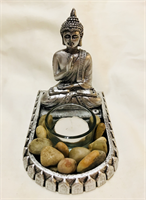waxinelichthouder met boeddha 14x11.5x10cm