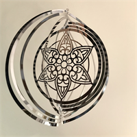 Cosmo Spinner roestvrij staal  ca.13cm Mandala