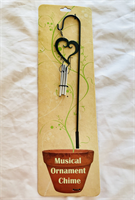 Nature's Melody MINI WINDGONG HART 45X7CM METAL  TUIN PLIG-IN