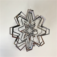 Cosmo Spinner roestvrij staal  ca.13cm SNOWFLAKE