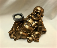 Leuke Happy boeddha met waxine houder  Afmeting:20cm x 14cm