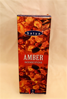 Satya incense sticks amber Nett 6 packs of 20 sticks each 