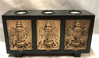 Ganesha Candle holder 28x15x7,5cm  Material: Wood & Resin