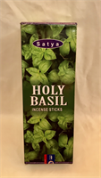 Satya incense sticks Holy Basil nett 6 packs of 20 sticks each 