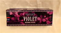 Satya incense sticks violet  Nett 6 packs of 20 sticks each 
