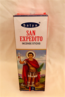 Satya incense sticks San expedito Nett 6 packs of 20 sticks each 